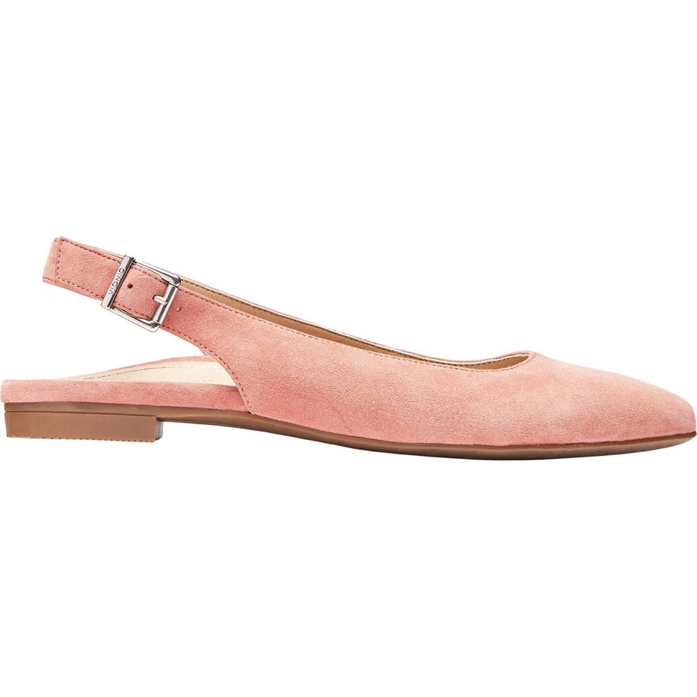 Vionic Shoes Flats Crystal Jade Slingback Pink Suede Size 9
